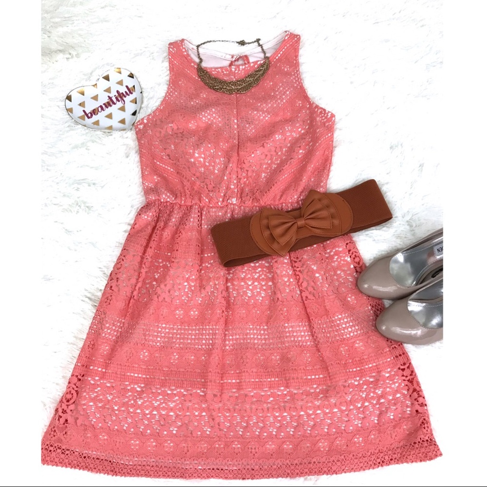 2 for $20 Ruby Rox Coral Lace Sleeveless size S